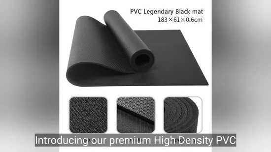 High Density PVC Yoga Mat Non Slip Pillates Gym Fitness Equiptment Mat 