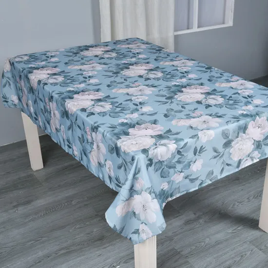 Cheap New Design White PVC Tablecloth with Printed Patterns 