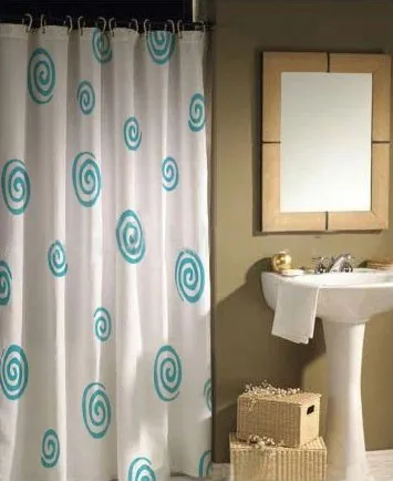 Waterproof Design Bathroom Shower Curtain PEVA Bath Curtain 