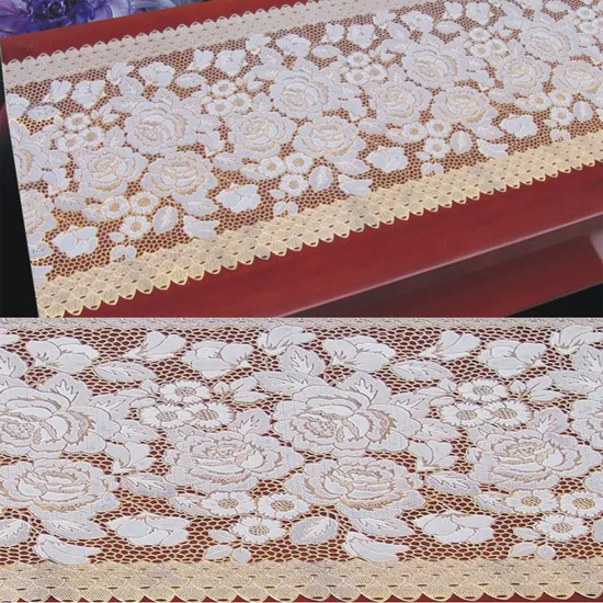 PVC/Vinyl Long Lace Rolls / Table Cloth in Roll Wholesale 